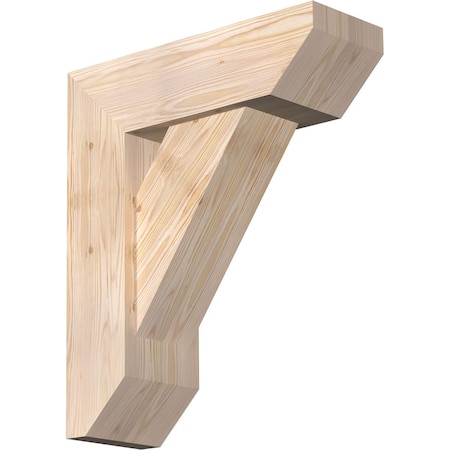 Ekena Millwork Traditional Slat Smooth Bracket w/ Offset Brace, Douglas Fir, 7 1/2"W x 22"D x 26"H BKT0806X22X26TRA06SDF